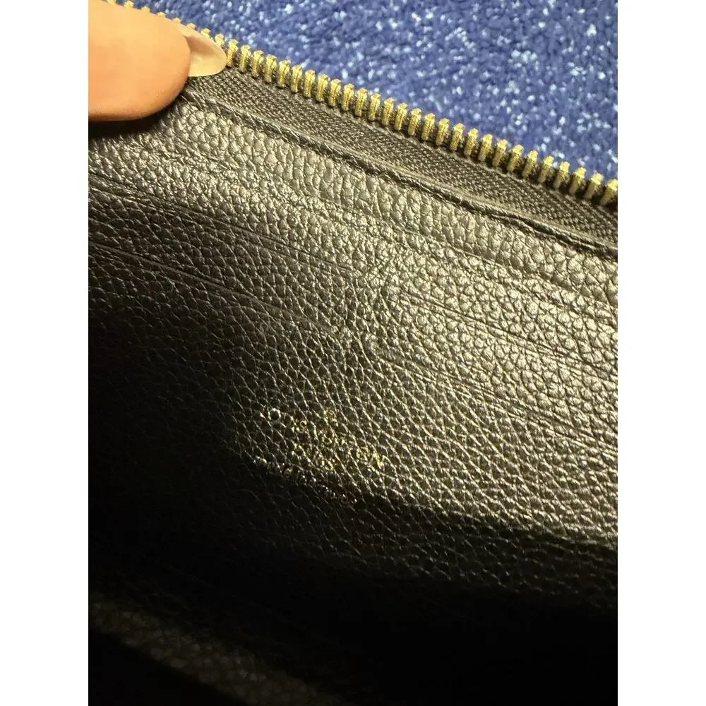 Louis Vuitton Clemence Wallet One Size Black Empreinte Monogram Zip Around